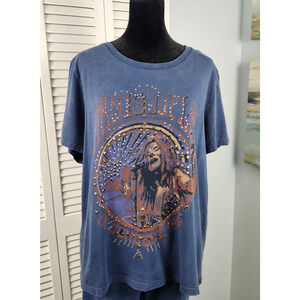 Lucky Brand Janis Joplin Tee XL Blue